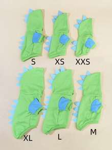 PETSIN 可愛恐龍 Cosplay 雙色款寵物運動衫，1件 - 彩色 - 查看 8