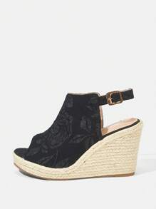 Styleloop Women's Platform & Wedge Sandals, Suitable For Daily Wear - Black - View 3