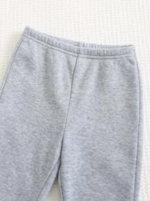 Cozy Pixies 2 件装男婴针织柔软圆领长袖运动衫和慢跑裤套装