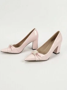 CUCCOO CHICEST 女士尖头高跟鞋纯色深棕色法式复古细高跟鞋