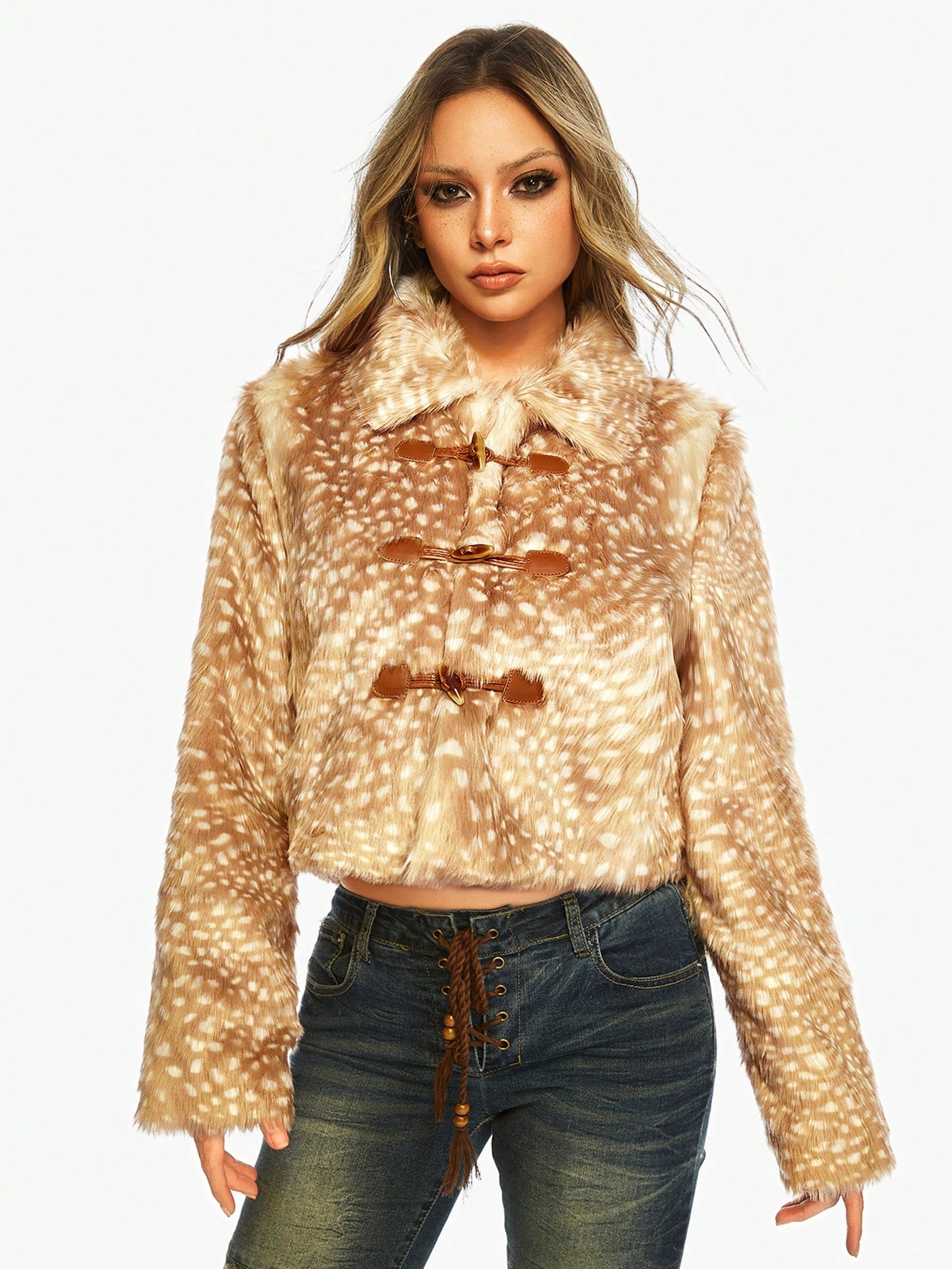 ジャケット・アウター Y2K fake mouton fur jacket fairy grunge MOLERFO Y2k Zip up Hoodie Fur Collar Jacket Emo Grunge 2000s