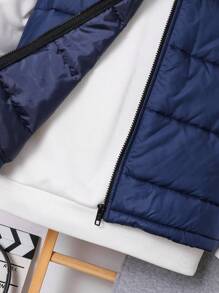 Tween Boy 3pcs/Set Hooded Fleece Vest + Solid Color Crew Neck Sweatshirt + Elastic Waist Pants Outfit, Suitable For Autumn, Spring, Winter, Outdoor, School, Streetwear, Party, Casual, High Cost-Performance - Multicolor - View 7