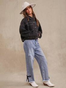 WESTFADE Premium Denim Cotton Workwear Jacket - Black - View 7