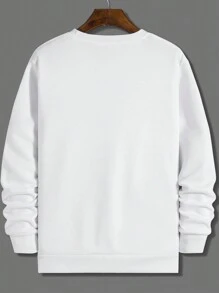 Family Matching Christmas Themed Sweatshirts, Casual Crewneck Long Sleeve Printed With Santa Claus, Christmas Tree, Snowman Patterns, Stylish Winter Holiday Outfits For Family Gathering, Party, Travel - White - View 2