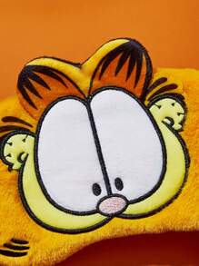 GARFIELD | SHEIN Cartoon Embroidered Plush Sleep Eye Mask, Back To School Supplies,Vacation - Orange - View 6