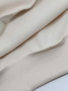 SHEIN LUNE 感恩节圆领卫衣，女士加大码圆领卫衣，印有标语图案，适合秋冬季毕业季、返校季、教师秋季套头衫