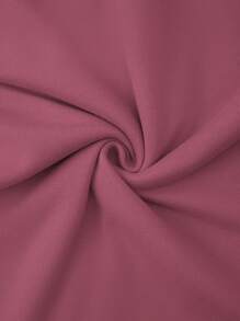 EMERY ROSE Casual Solid Color Round Neck Fleece Sweatshirt, Autumn/Winter,Long Sleeve Tops