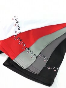 5pcs/Set Men Letter Trim Comfortable Boxer Briefs - Multicolor - View 3