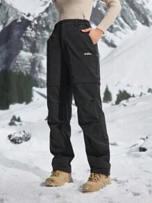 In My Nature Women's Zip-Up Removable Ankle Hiking Pants - Black - View 8