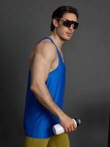 Manfinity Sport Corelite 男友风男士夏季休闲字母印花透气运动上衣