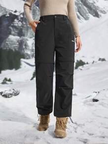 In My Nature Women's Zip-Up Removable Ankle Hiking Pants - Black - View 5