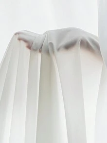 1 tấm rèm vải tuyn trắng chống trầy xước, chống vướng, có túi treo ở trên, mỏng nhưng không trong suốt, thích hợp cho phòng khách, phòng ngủ, ban công, cửa sổ vòm, trang trí phòng học - trắng - Xem 3