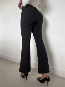 Calvaya Women Low-Waist Minimalist Striped Long Pants, Casual Daily Wear