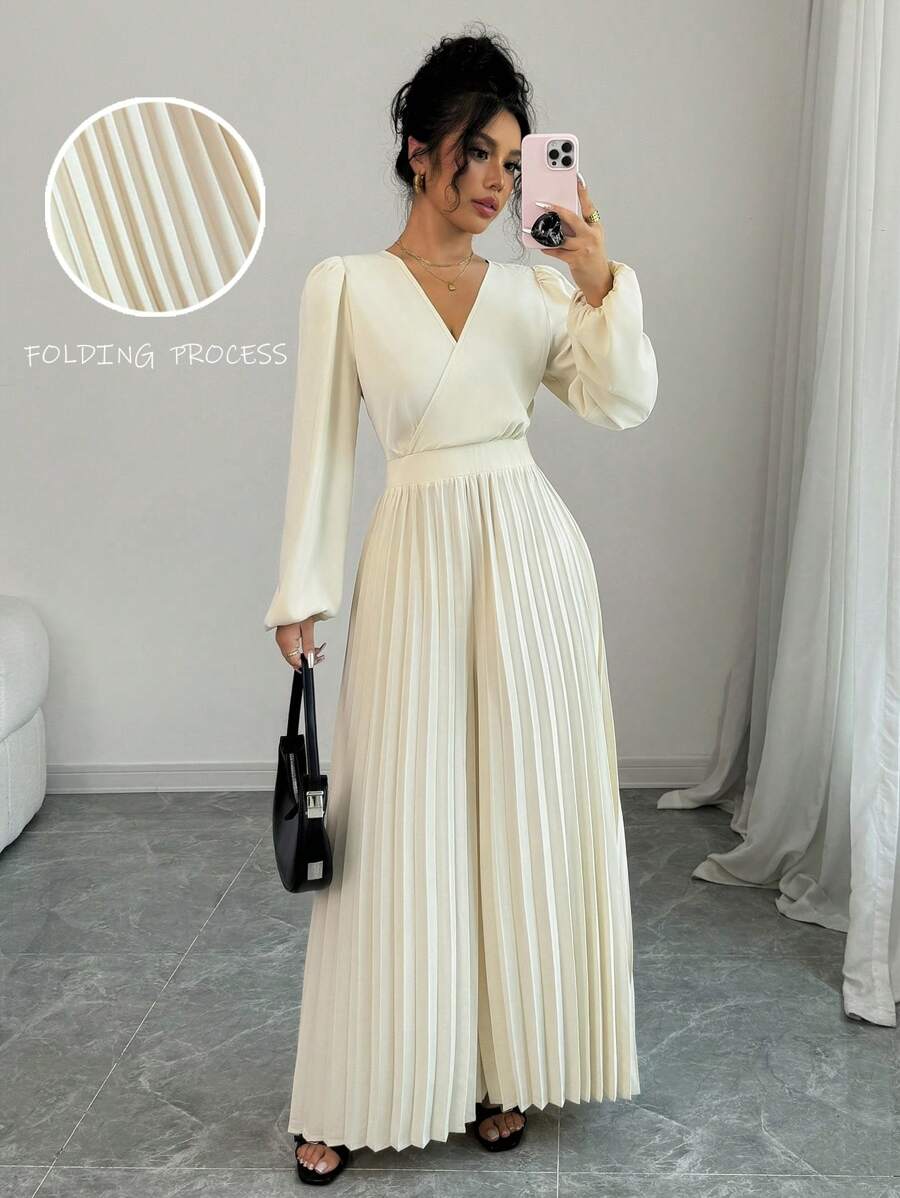 ElanWide™ – Short Sleeve Wide Leg Jumpsuit (Elegant, Flowy & Polished)