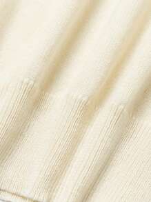 Tween Girl Christmas Sequin Pattern Casual Comfortable Sweater, Autumn/Winter, With Printed Design - White - View 4