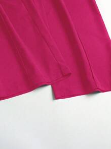 SHEIN LUNE Pantalon ample à jambe large avec couture avant ample et unicolore pour femmes grande taille