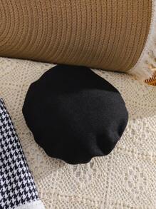 SHEIN Babygirl Autumn/Winter Houndstooth Fleece Jacket Coat Skirt Hat 3pcs Set - Black and White - View 3