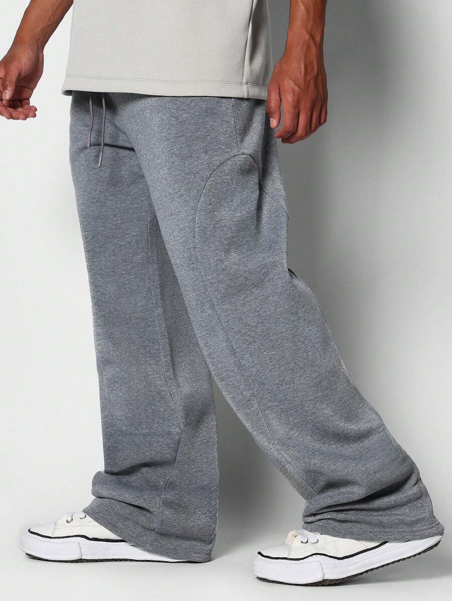 SUMWON Wide Leg Athletic Sweatpants Relaxed Fit Cozy Fleece Sports Training Loungewear Athleisure Workout Athletic Gym Pants All Season Performance Bottoms - Grey - View 1