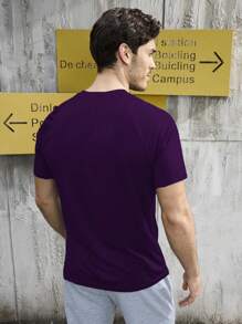 Manfinity Sport Corelite Boyfriend Style Men's Solid Color Round Neck Short Sleeve Sports T-Shirt, Summer