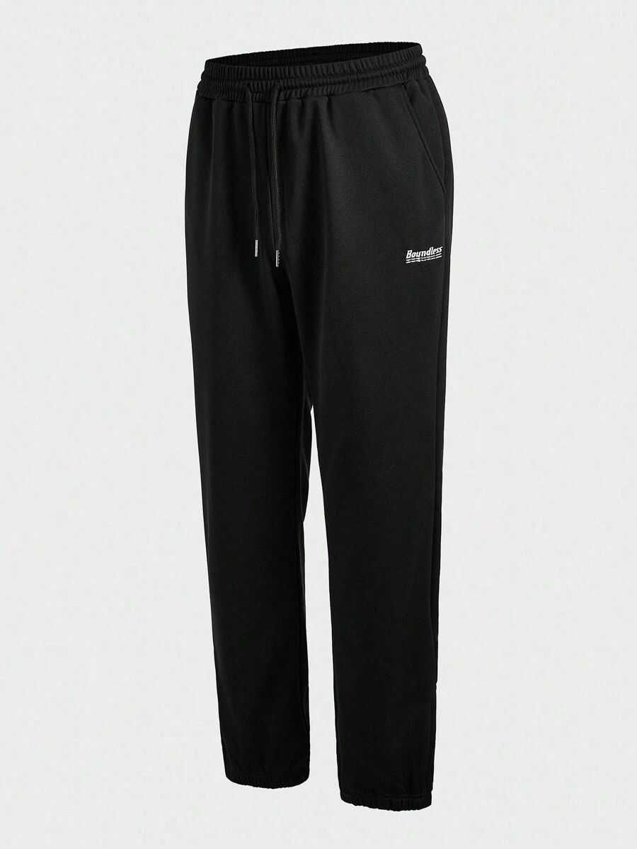 Gym Rark Quần thể thao nam kiểu boyfriend tối giản, thêu chữ, cạp chun, dây rút. - xanh quân đội - Xem 1