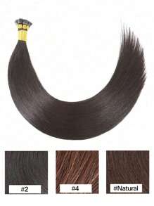 Salon 160pcs Straight I Tip Hair Extensions Human Hair Extension Straight I Tip Hairpiece For Women Beginner Friendly Real Easy To Wear Natural Color Hair Extentions
