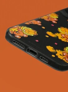 GARFIELD X SHEIN Étui de téléphone transparent gris pailleté de dessin animé