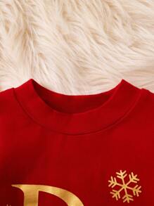 THE POLAR EXPRESS X SHEIN Young Girls Graphic Print T-Shirts, For Christmas - Multicolor - View 4