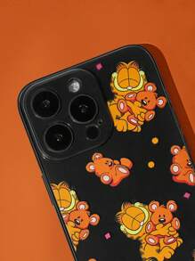 GARFIELD X SHEIN Étui de téléphone transparent gris pailleté de dessin animé