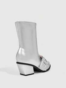 Cuccoo CUCCOO GRLICON Women's Mid-Calf Boots, Y2K Style, Punk Rock, Biker, Cool Girl Outfit, Suitable For Halloween, Christmas, Party