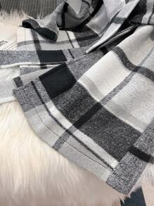 EMERY ROSE Women's Plaid Long Sleeve Waist-Tie Elegant Overcoat, Autumn/Winter - Multicolor - View 5