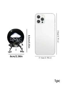 1 件云朵细节水晶球带底座设计装饰工艺品，现代玻璃家居装饰品，适用于客厅、卧室和餐厅 - 彩色 - 查看 5