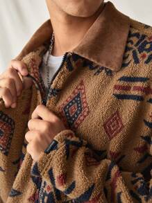 Manfinity VCAY Men's Woven Fashionable Casual  Patchwork Lightweight Jacket