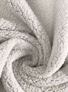 Calvaya Plus Size Long Sleeve Hooded Button Front Casual Loose Jacket - Khaki - View 8