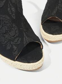 Styleloop Women's Platform & Wedge Sandals, Suitable For Daily Wear - Black - View 5