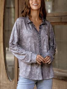 LanaWest Sudadera con capucha casual de manga larga con bolsillo de patchwork para mujer LanaWest, para uso en interiores y exteriores