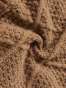 Celure Cárdigan informal de talla grande para mujer de color liso con bolsillos dobles, otoño/invierno