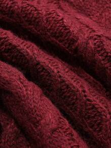 DAZY Men's Casual Cable Knit Crew Neck Sweater, Everyday Wear For Autumn