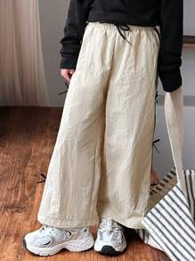 Dazy Kids Young Girl Colorblock Bowknot Detail Long Pants, Fall Outfit,Back To School Clothes