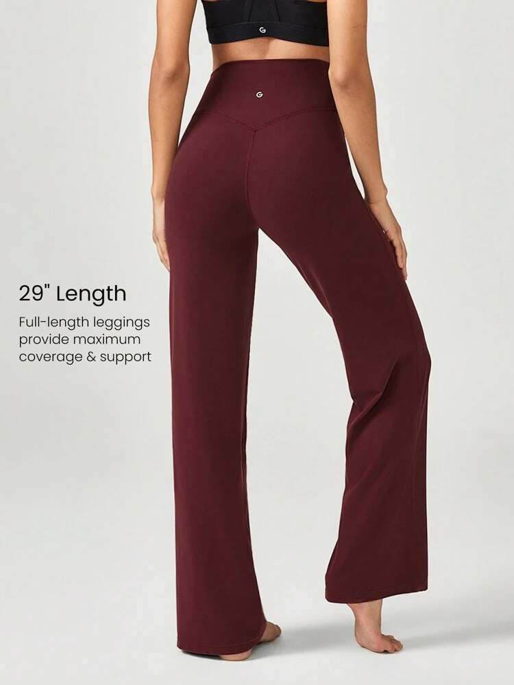 29" FeatherFit™ Ease Into It Wide Leg Ultra High-Waist Leggings With Pocket   Spring Summer
