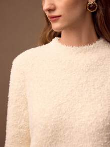 MOTF PREMIUM SUÉTER SÓLIDO DE PUNTO ESPONJOSO - Albaricoque - Ver 3