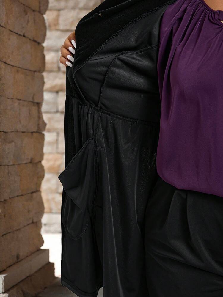 Vêtements d'hiver grande taille pour femmes, manteaux pour femmes, vêtements de Noël thermiques pour femmes, costume de couleur unie, veste à patchwork moelleux avec boutons devant, poches, manches longues