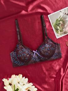 SHEIN Opulent Queen Sujetador sin aros encantador, sexy y tentador de encaje para mujeres, de varios tamaños