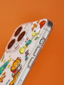 GARFIELD | SHEIN Cute Christmas Cartoon Print Transparent Phone Case,Compatible With Iphone - Clear - View 7