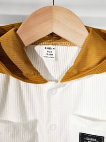 Baby Boys Corduroy Contrast Color Set,White,Autumn,Casual,Family Matching Soft Warm Clothing For Daily Wear & Special Occasions,Elastic Waistband - Multicolor - View 10