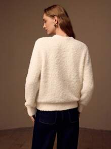 MOTF PREMIUM SUÉTER SÓLIDO DE PUNTO ESPONJOSO - Albaricoque - Ver 7