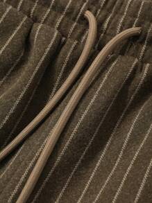 DAZY 男士休闲条纹抽绳腰直筒裤，适合秋季