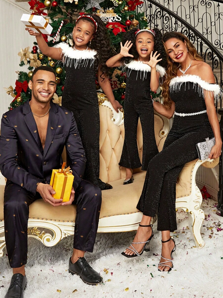 Manfinity VCAY 1pc Men's Slim Fit Casual Everyday Lightweight Embroidered Long Sleeve Blazer, For Fall Winter, Christmas - Black - View 1