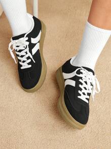 CUCCOO EASI Women's Casual Colorblock Vintage Sneakers Tainers