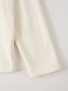 Manfinity Homme Herren Langarm Fleece Lässig Poloshirt mit Buchstabenmuster, Herbst