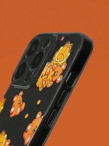 GARFIELD X SHEIN Étui de téléphone transparent gris pailleté de dessin animé
